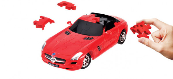 Puzzel Fun 3D 80657110 3D mercedes Benz SLS AMG rot 1:32
