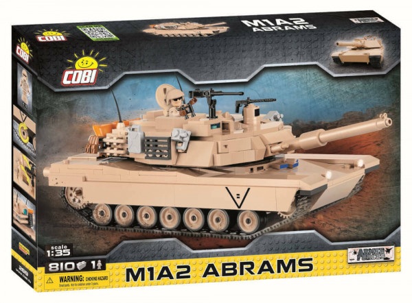 Cobi 2619 Small Army Abrams M1A2 Scale 1:35 Armed Forces Panzer Klemmbausteine 815 Teile + 1 Figur