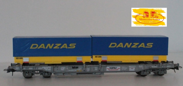 Roco 46347 SBB Hupac IV Einheitstaschenwagen mit Danzas Wechselplanen Pritschen1:87