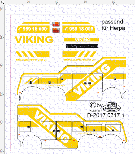 D-2017.0317.1 - Decalsatz Wrecker Empl Bergefahrzeug Beschriftung Viking 1:87