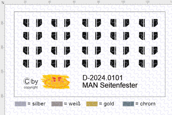 D-2024.0101 - Decalsatz Seitenfester MAN 20 Paar 1:87